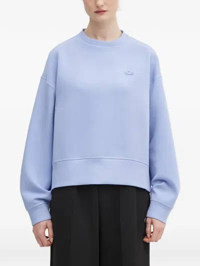 Lacoste Oversized-fit Logo-detail Sweatshirt In Blue