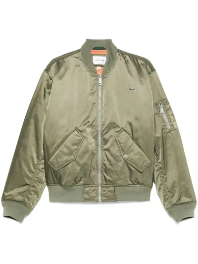 Lacoste Padded Bomber Jacket In Green