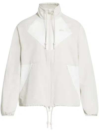 Lacoste Panelled Jacket In Neutrals