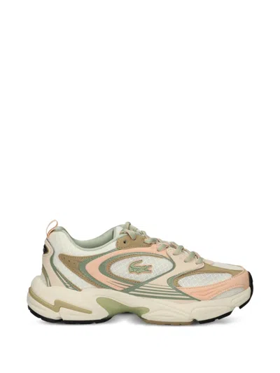 Lacoste Panelled Logo-patch Sneakers In Animal Print
