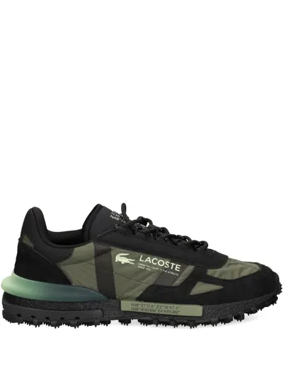 Lacoste Panelled Lug-sole Sneakers In Black