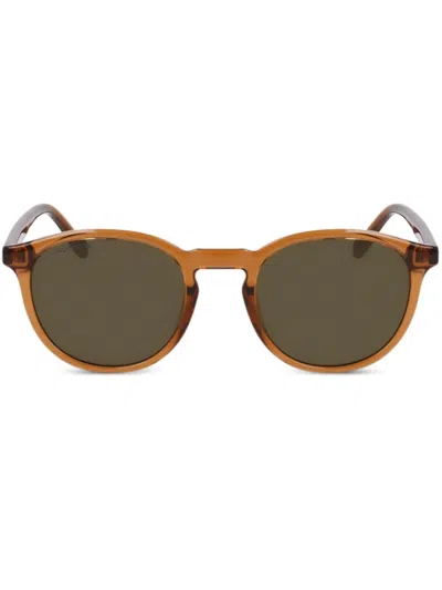 Lacoste Pantos-frame Sunglasses In Brown