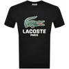 Lacoste Paris Logo T Shirt Black In Black