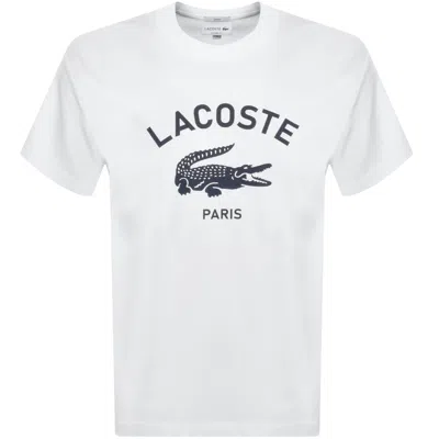 Lacoste Paris Logo T Shirt White