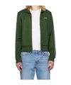 Lacoste Paris Piqué Zipped Track Jacket In Green
