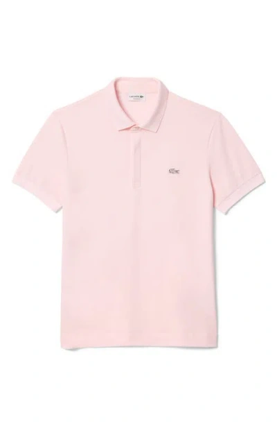 Lacoste Paris Regular Fit Stretch Polo In Pink