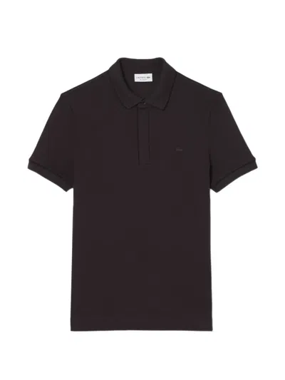 Lacoste Paris Short Sleeve Polo Shirt In Brown