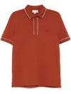 Lacoste Paris Stretch Piqué Polo Shirt In Red