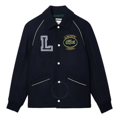 Lacoste Paris Wool-blend Blouson Jacket In Black
