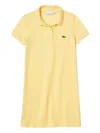 Lacoste Patch-pocket Midi Dress In Yellow