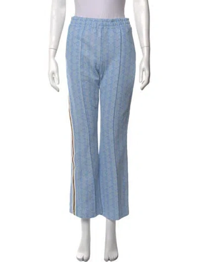 Pre-owned Lacoste Patterned Flared Pants In Blue