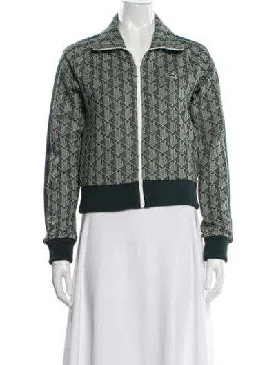 Pre-owned Lacoste Patterned Jacket In Green
