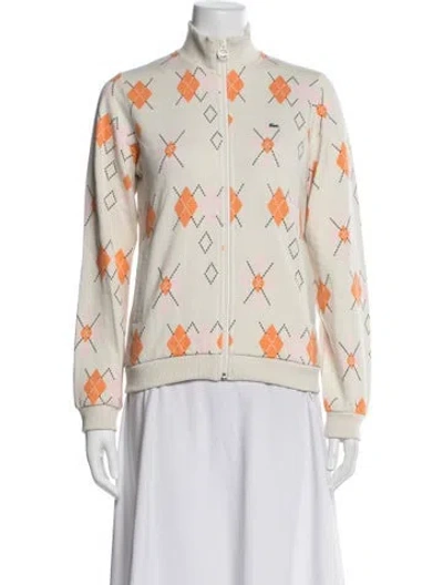 Pre-owned Lacoste Patterned Jacket W/ Tags In Neutrals