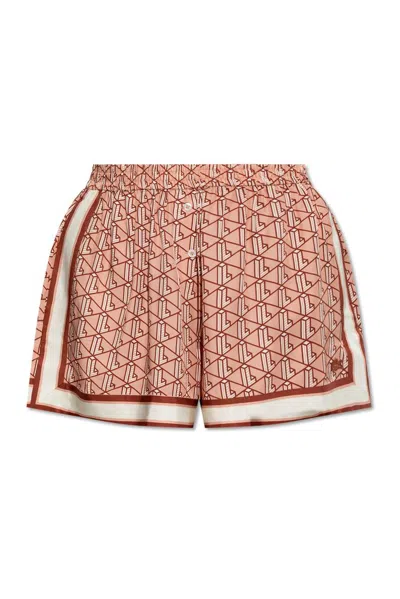 Lacoste Monogram-pattern Shorts In Pink