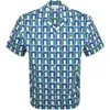 Lacoste Mens Printed Cotton Button-down Shirt In White