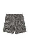 Lacoste Patterned Shorts In Brown