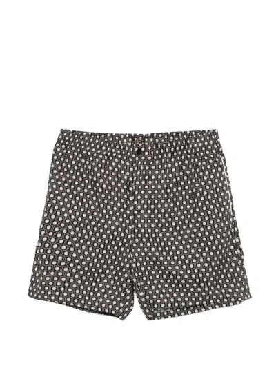 Lacoste Patterned Shorts In Brown