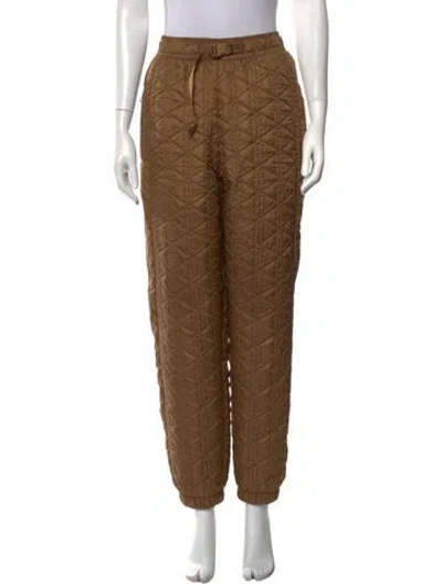Pre-owned Lacoste Patterned Straight Leg Pants In Brown