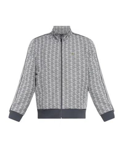 LACOSTE LACOSTE PARIS MONOGRAM ZIP SWEATSHIRT