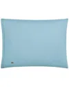 Lacoste Percale Solid Pillowcase Pair In Blue