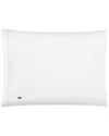 Lacoste Percale Solid Pillowcase Pair In White