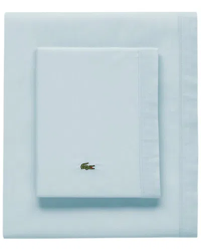 LACOSTE LACOSTE PERCALE SOLID SHEET SET