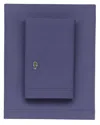Lacoste Percale Solid Sheet Set In Blue