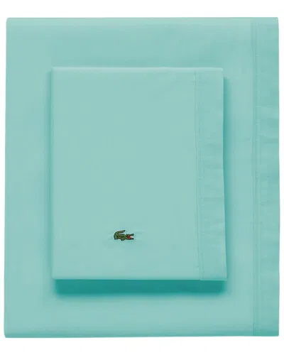 LACOSTE LACOSTE PERCALE SOLID SHEET SET