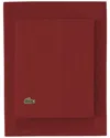 Lacoste Percale Solid Sheet Set In Burgundy