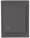 Lacoste Percale Solid Sheet Set In Grey