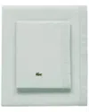 Lacoste Percale Solid Sheet Set In Mint