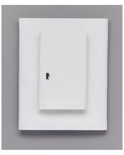 LACOSTE LACOSTE PERCALE SOLID SHEET SET