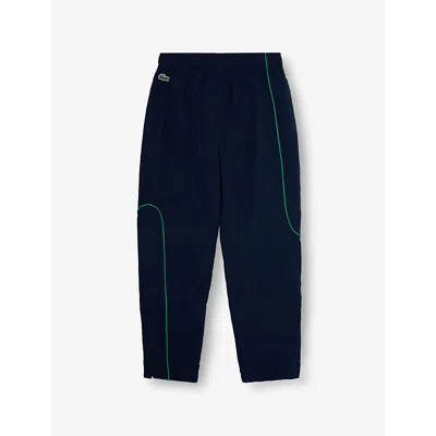 Lacoste Kids' Performance Logo-embroidered Tapered-leg Jogging Bottoms 6-16 In Navy Blue/calathea