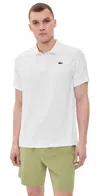 Lacoste Performance Polo Blanc In Green