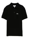 Lacoste Petit Piqué Polo Shirt In Black