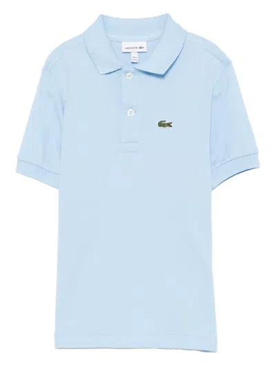 Lacoste Kids' Petit Piqué Polo Shirt In Blue