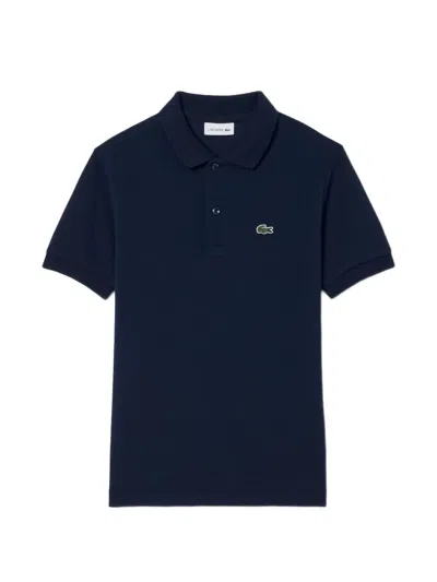 Lacoste Kids' Petit Piqué Polo Shirt In Blue