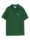 Lacoste Big Boys Cotton Petit Pique Polo Shirt In Green