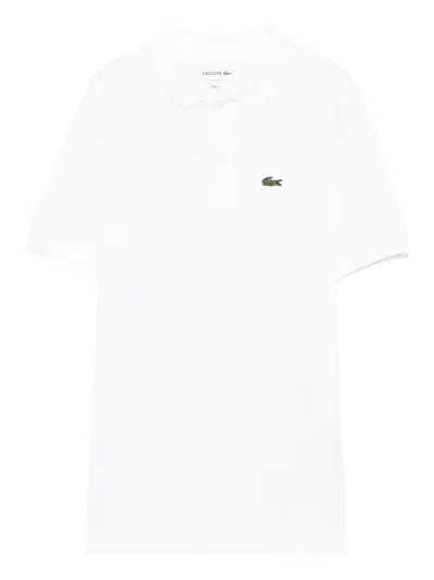 Lacoste Kids' Petit Piqué Polo Shirt In White