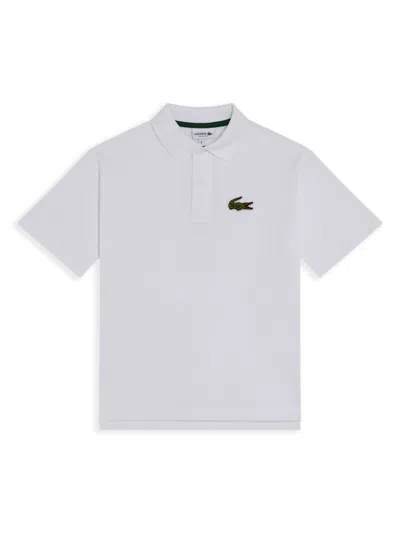 Lacoste Kids' Petit Piqué Polo Shirt In White