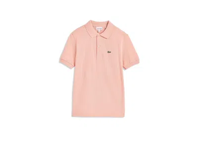 Lacoste Petite Pique Polo (big Kid) Boy's Clothing Miami: Lg (big Kid) In Pink