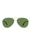Shop Lacoste Pilot-frame Sunglasses In Gold