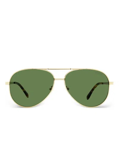 Lacoste Pilot-frame Sunglasses In Gold