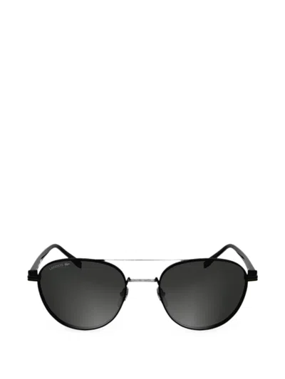 Lacoste Pilot-frame Double-bridge Sunglasses In Black