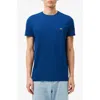 Lacoste Mens Crew Neck Pima Cotton Jersey T-shirt In Blue Hbm