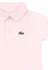 Shop Lacoste Pink Bodysuit For Baby Girl With Crocodile