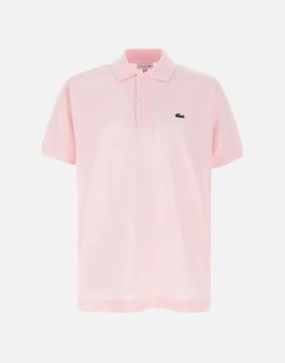 Lacoste Pink Cotton Piquet Polo Shirt Iconic Logo