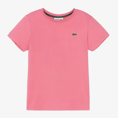 Lacoste Babies' Pink Cotton T-shirt