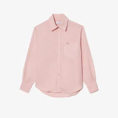 Lacoste Pink Kf9 Lyocell Flowing Oversized Shirt