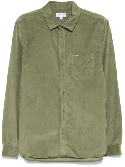 Lacoste Pinwale Corduroy Shirt In Grün